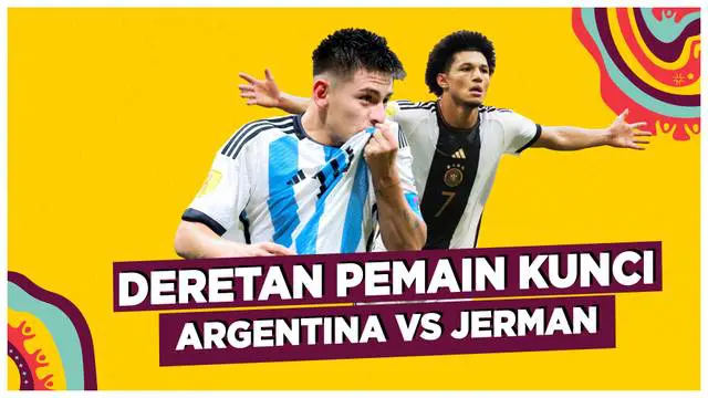 Berita video, motion grafis pemain kunci dalam duel Argentina U-17 melawan Jerman U-17 di Semifinal Piala Dunia U-17 2023.