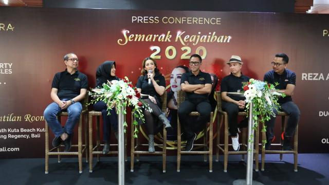 Reza Artamevia saat menghadiri konferensi pers di Bali. (Foto: Dok. Liputan6.com)
