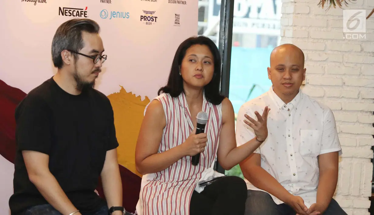 Founder brigthspot Amalia Wirjono (kedua kanan) saat jumpa pers persiapan perhelatan Brightspot bertema Culture Festival di SCBD Jakarta, Kamis (26/10). Festival diadakan di PIK Avenue Ballroom pada 2-5 November 2017. (Liputan6.com/Angga Yuniar)