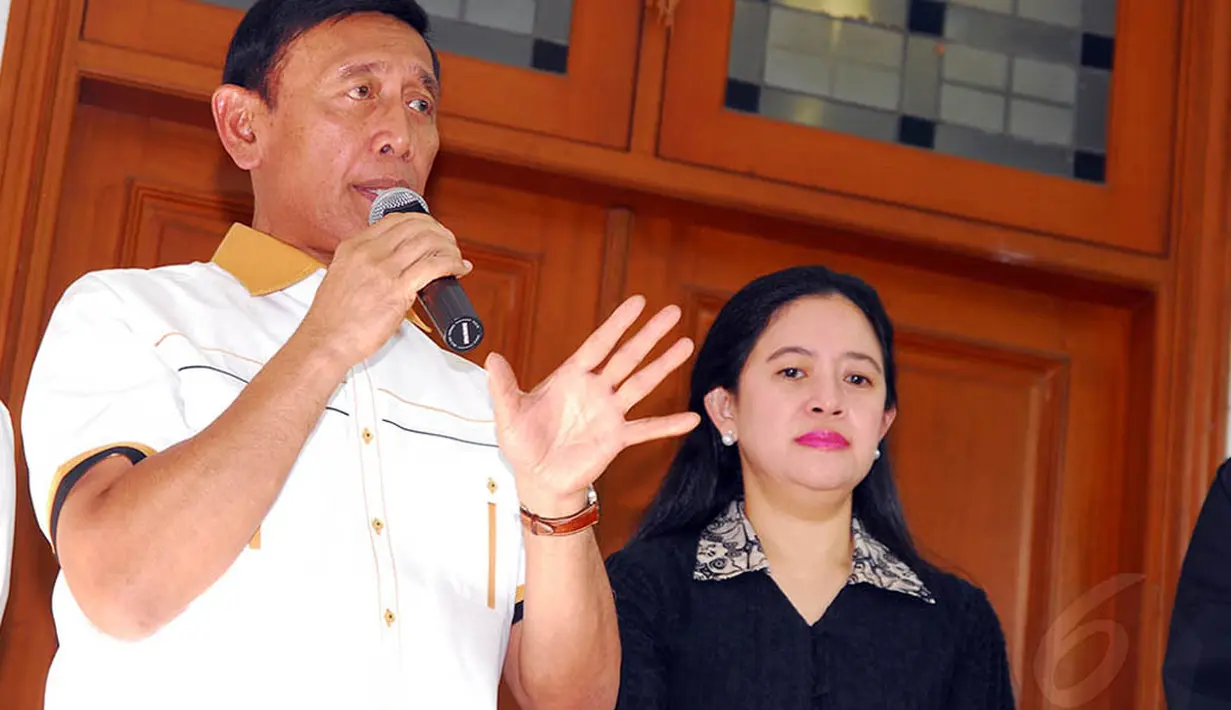 Kunjungan Wiranto ke kediaman Megawati untuk menyampaikan Hanura resmi berkoalisi dengan PDIP. Jakarta, Sabtu (17/5/2014) (Liputan6.com/Miftahul Hayat)