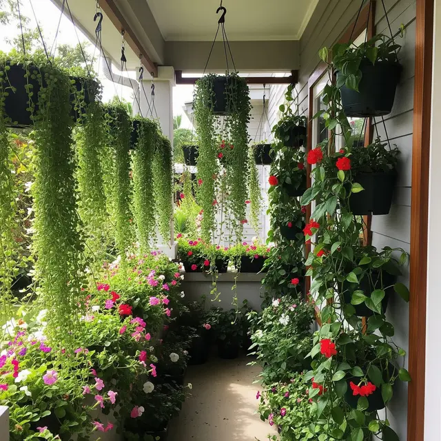Model Teras Rumah Sempit Lebar 1 Meter, Fungsi Ganda untuk Kebun (AI)