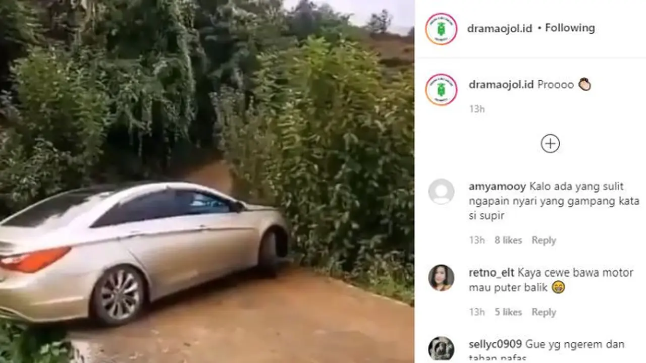 Cara Puter Balik Pengemudi Ini Bikin Netizen Tahan Napas (Instagram @dramaojol.id)