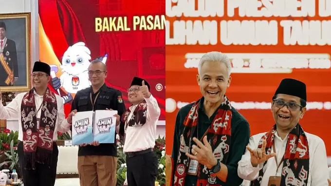 Anies Baswedan-Cak Imin dan Ganjar Pranowo-Mahfud MD Kenakan Kain Tenun Sumba dengan Motif Satwa Saat Daftar Capres-Cawapres, Ini Maknanya