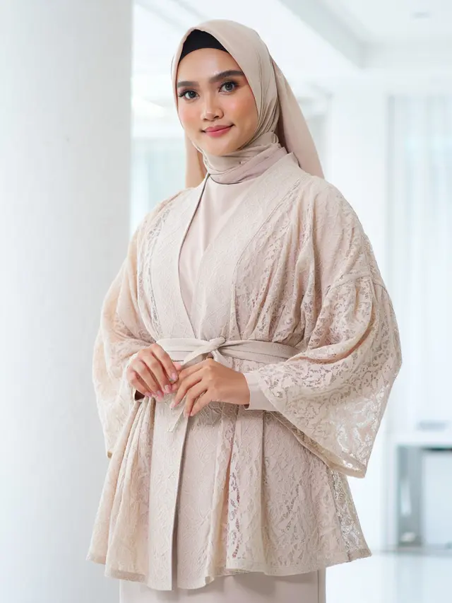 Dress Brokat untuk Orang Gemuk Berkerudung