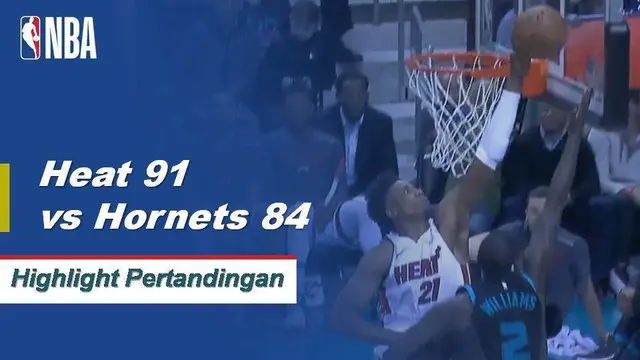 Cuplikan Pertandingan NBA : Heat 91 vs Hornets 84