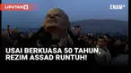 Keruntuhan 50 tahun kekuasaan keluarga Assad dirayakan dengan gegap gempita di Damaskus pada Minggu (8/12). Rakyat tumpah ruah ke jalan, melambai-lambaikan bendera revolusioner Suriah setelah pemberontak mencapai ibu kota.