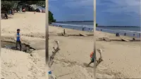 Viral Jebakan Pungli di Pantai Carita Bayar Rp 5 Ribu Saat Lewati Jembatan. (Doc: YouTube | Muhammad Oki setiawan simamora)