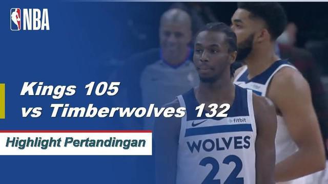 Sembilan pemain untuk skor Minnesota dalam angka ganda ketika Timberwolves menang atas Kings, 132-105.