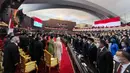 Suasana saat Presiden Joko Widodo atau Jokowi tiba di Ruang Rapat Paripurna, Gedung Nusantara MPR/DPR/DPD RI, Jakarta, Selasa (16/8/2022). Di Gedung Nusantara, Presiden Jokowi menyampaikan pidato pada Sidang Tahunan MPR RI Tahun 2022 dan pidato kenegaraan dalam rangka Hari Ulang Tahun (HUT) ke-77 Kemerdekaan RI pada Sidang Bersama DPR RI dan DPD RI Tahun 2022. (Foto: Laily Rachev - Biro Pers Sekretariat Presiden)