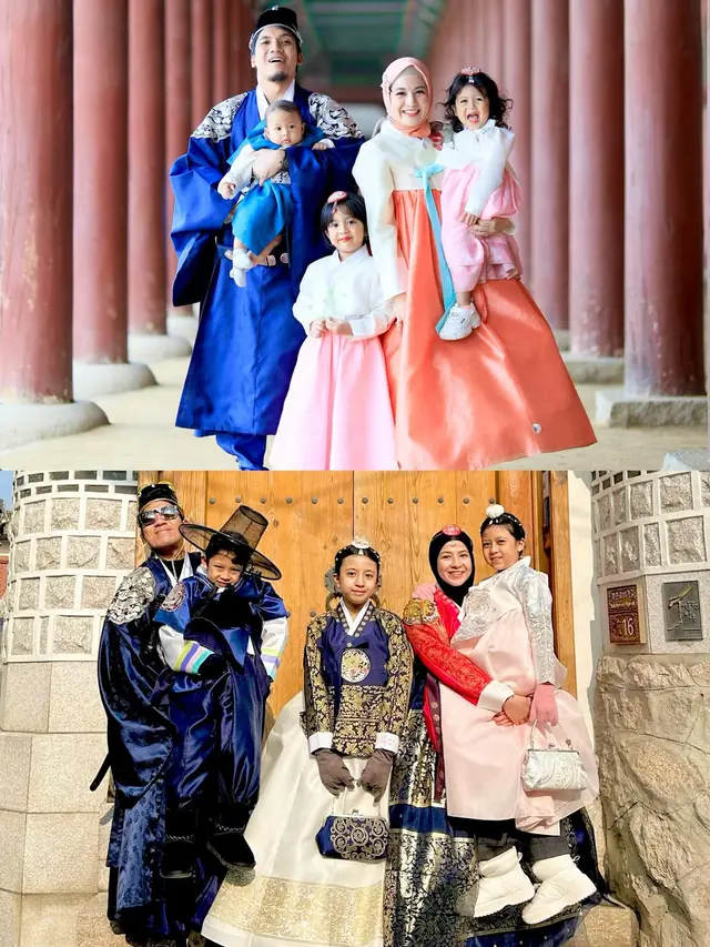 Gaya Layering Natasha Rizky Liburan Musim Dingin ke Korea Selatan, Hangat dan Effortless Bareng Tiga Anak