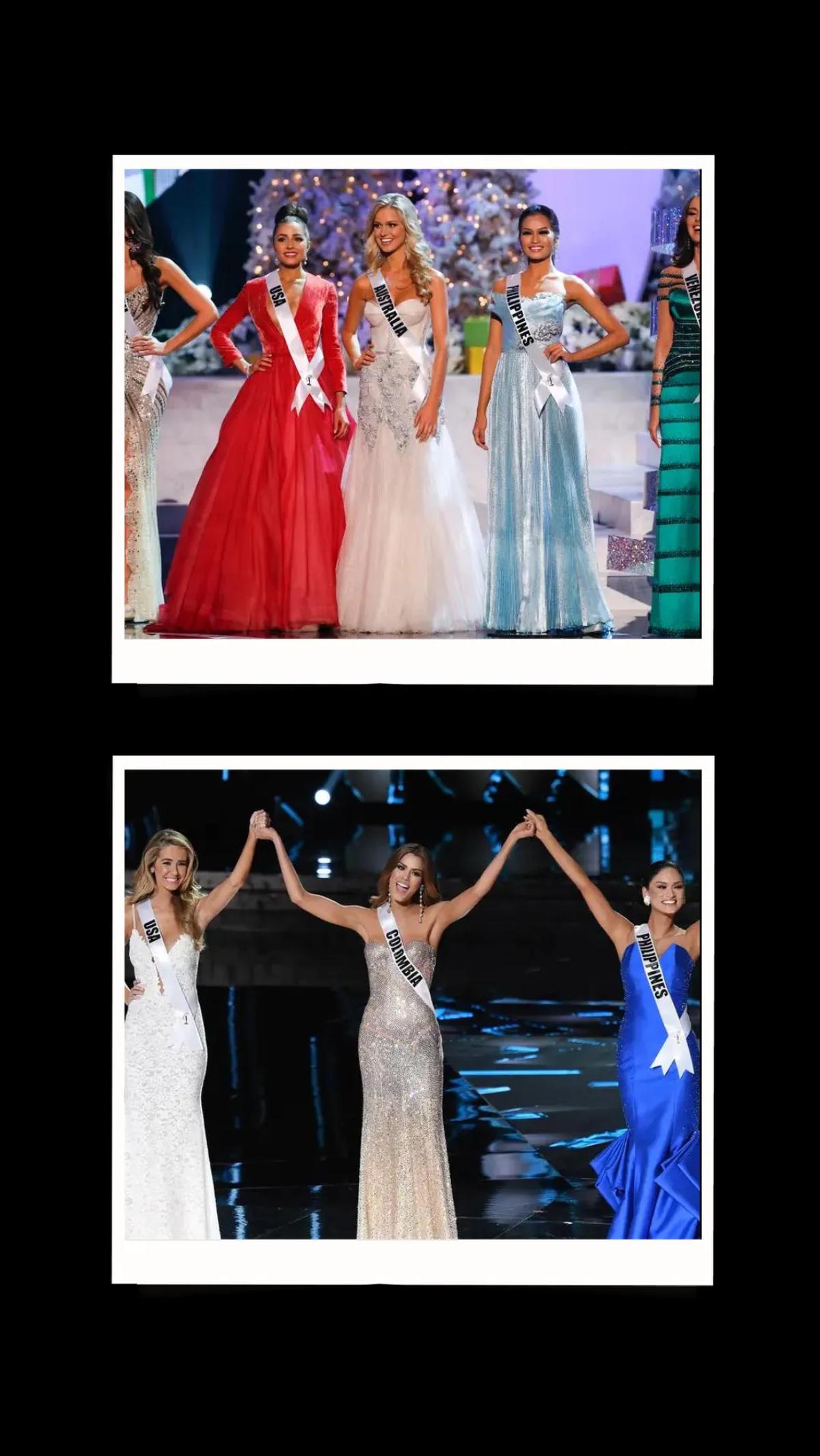 1. Momen menjelang kemenangan Miss USA, Olivia Culpo di Miss Universe 2012
2. Babak final Miss Universe 2015 yang menjadi kontroversi