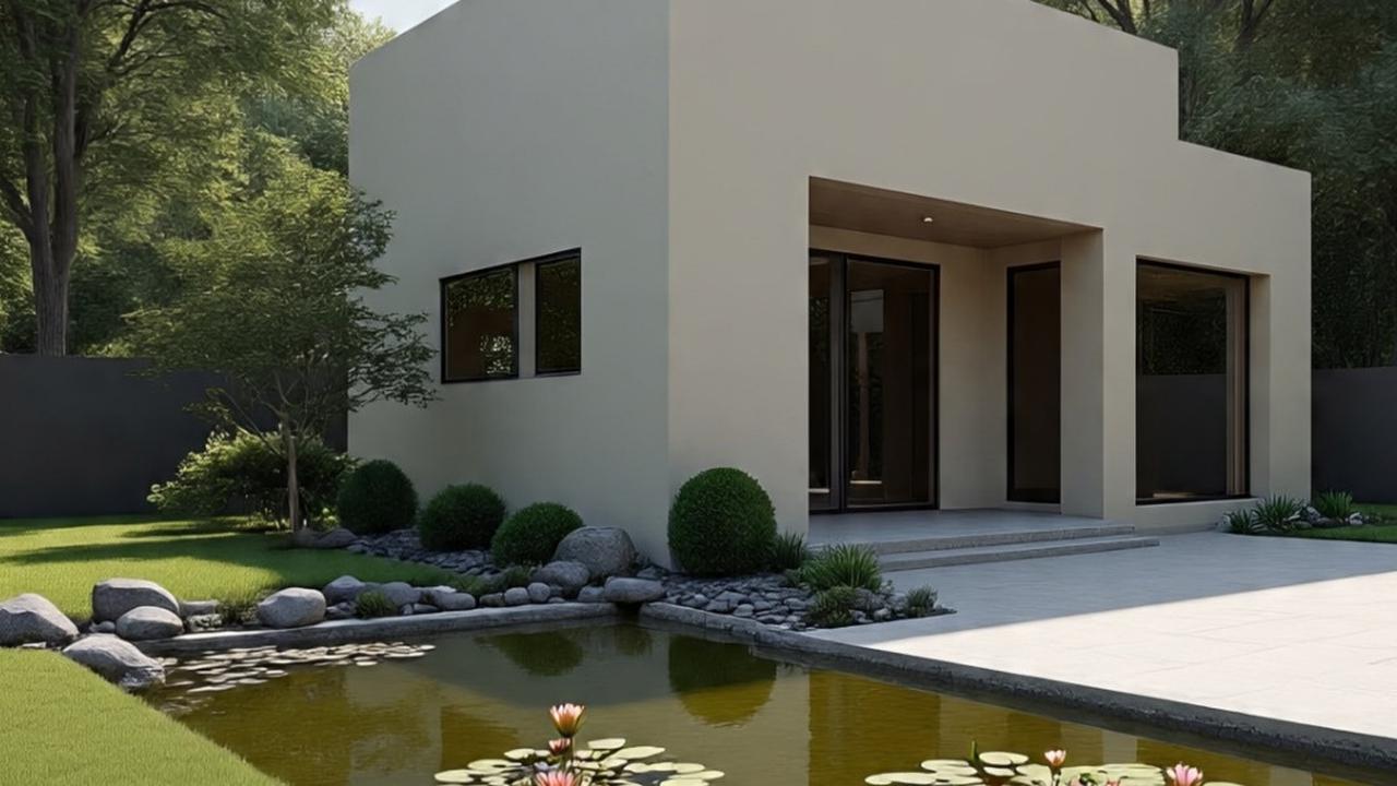 Ilustrasi Model Taman Depan Rumah Kecil