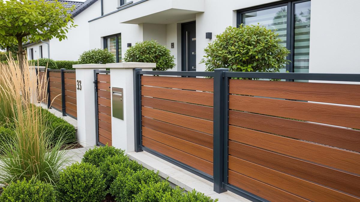 7 Inspirasi Pagar dengan Sentuhan Kayu Sintetis yang Bikin Fasad Rumah Makin Elegan