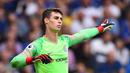 Kiper timnas Spanyol tersebut diikat Chelsea hingga tahun 2025 mendatang. Namun hingga saat ini Arrizabalaga masih belum mencapai penampilan puncaknya. (AFP/Glyn Kirk)