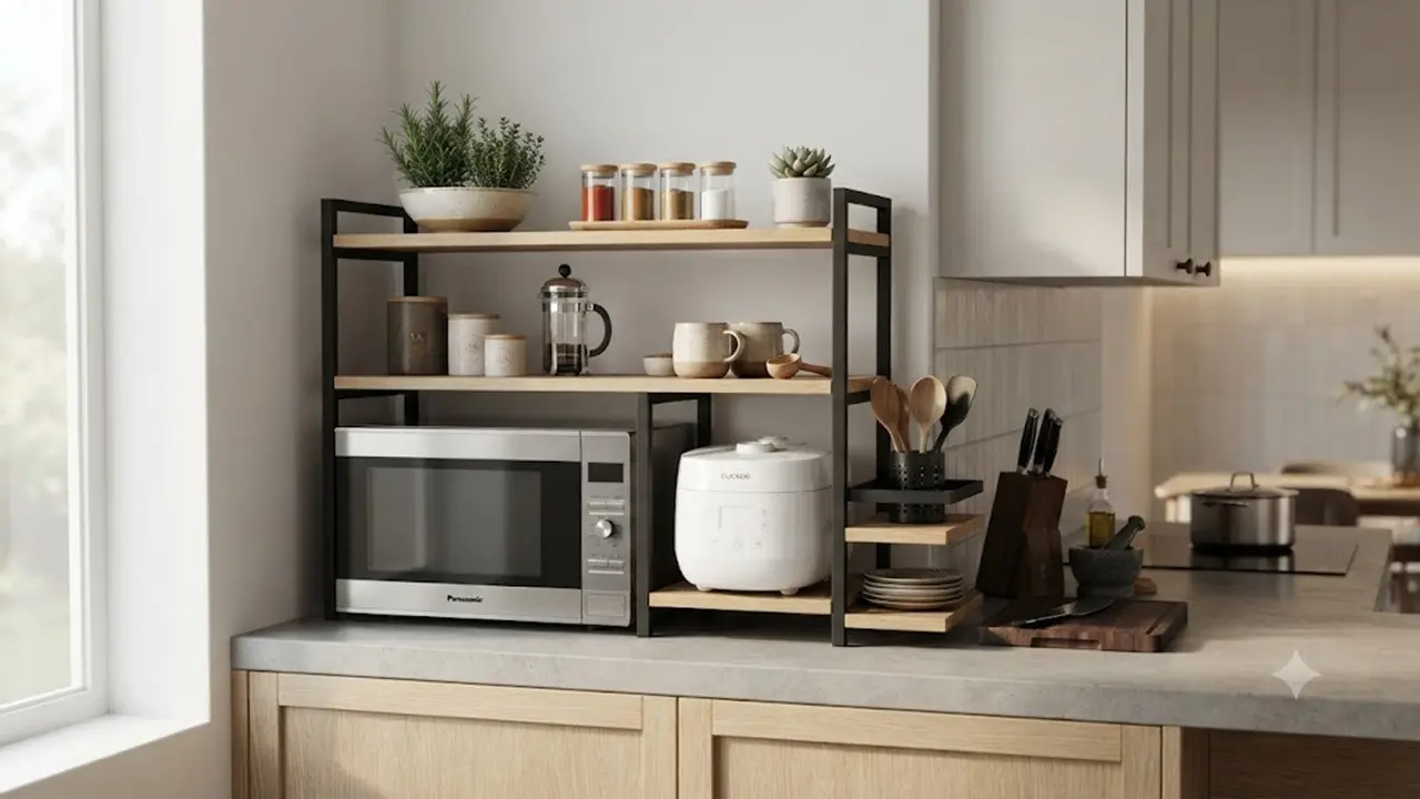 Inspirasi Rak Dapur Multifungsi