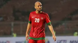 Sergio van Dijk merupakan pemain keturunan Indonesia-Belanda yang memiliki reputasi mentereng di Liga Australia. Ia akhirnya mendapatkan status WNI pada 2013. Van Dijk terpilih menjadi skuat Merah Putih pada ajang Piala AFF 2014 sebelum kariernya meredup. (Bola.com/Nicklas Hanoatubun)