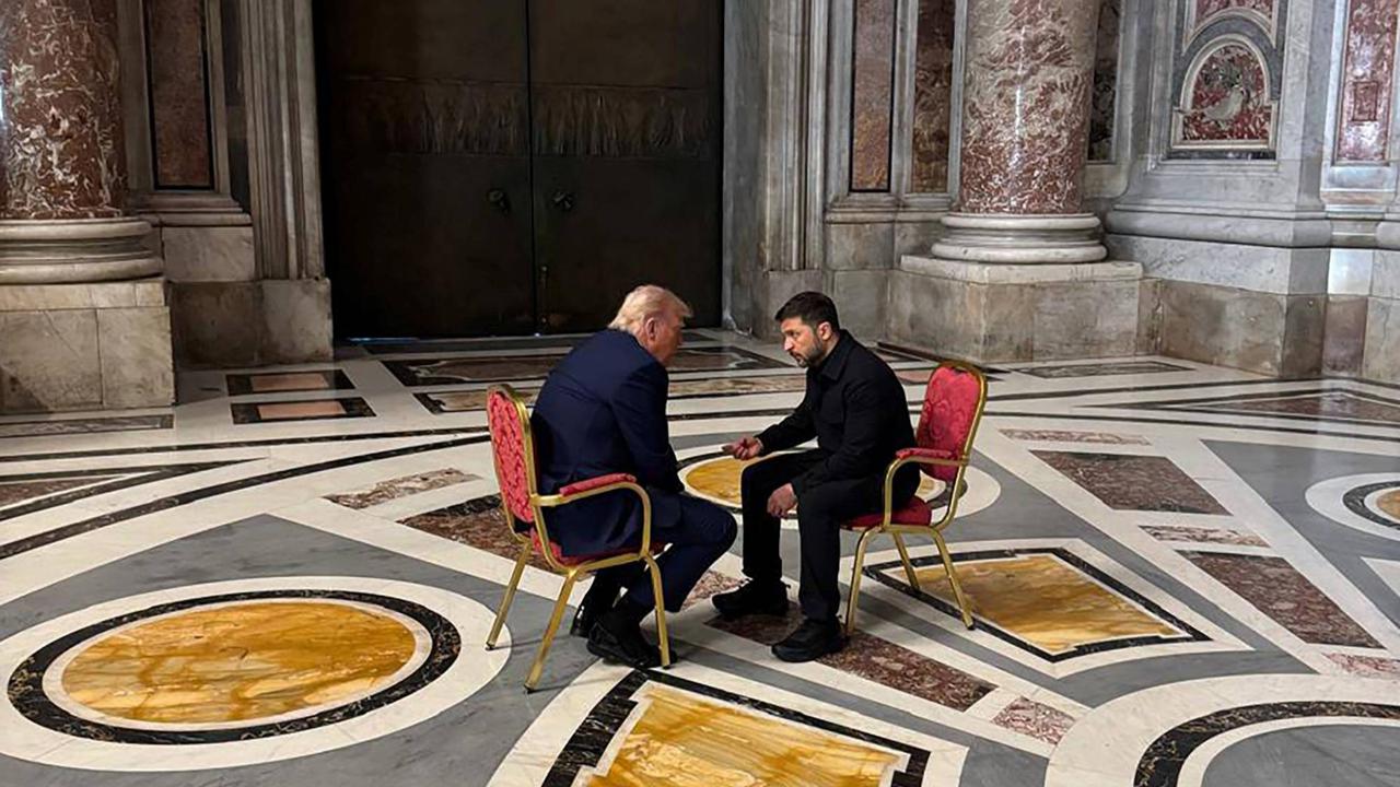 Donald Trump dan Zelensky bicara empat mata jelang upacara pemakaman Paus Fransiskus