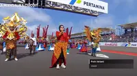 Penyanyi Putri Ariani dipercaya untuk menyanyikan lagu Indonesia Raya saat pembukaan MotoGP Mandalika 2023. (Foto: Tangkapan Layar Youtube MotoGP)