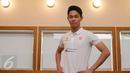 Presley Martono berpose usai memberi keterangan terkait persiapan berlaga di ajang Eurocup Formula Renault 2.0 2017, Jakarta, Kamis (9/3). Presley akan bergabung dengan tim asal Inggris, Mark Burdett Motorsport. (Liputan6.com/Helmi Fithriansyah)