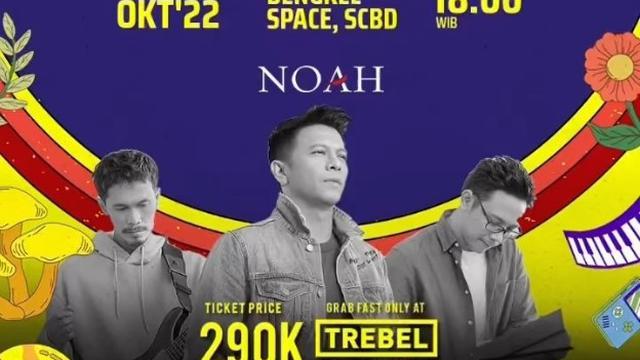 NOAH yang digawangi oleh Ariel, Lukman dan David juga ikut ambil bagian dalam Trebel Music Fest.