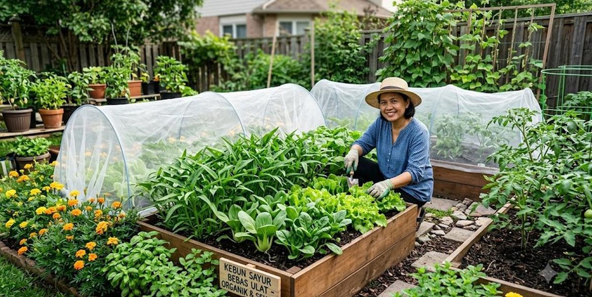 Cara Membuat Kebun Sayur di Rumah yang Tidak Diserang Ulat (AI Generated)