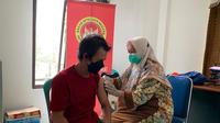 Vaksinasi Covid-19 di Bangka Belitung yang digelar Binda setempat. (Ist)