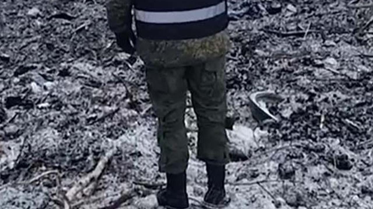 FOTO: Penampakan Pesawat Angkut Rusia Hancur Lebur Diduga Ditembak Jatuh, 65 Tahanan Ukraina Tewas