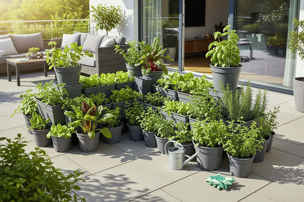 Kebun sayur di teras rumah (Image by Gemini AI)