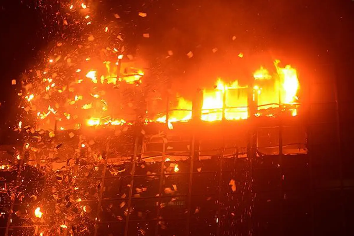 Penampakan Kebakaran Wisma Kosgoro di Twitter