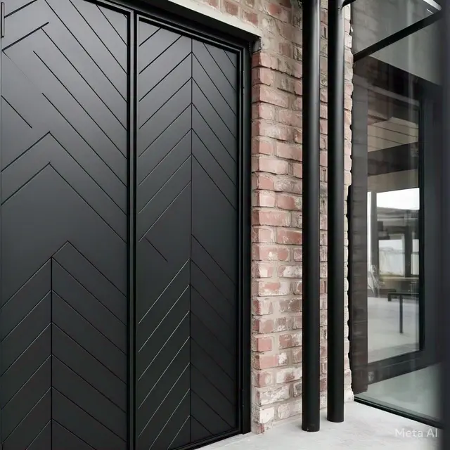 Model Pintu Rumah Minimalis 2 Pintu Terbaru dengan Pola Chevron