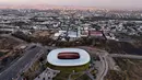 Terdapat 16 kota dan stadion yang digunakan pada ajang empat tahunan ini. Diantaranya adalah 11 kota dan stadion di Amerika Serikat, tiga di Meksiko, dan dua di Kanada. (Ulises Ruiz/AFP)