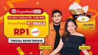 Cuma di 23 November! ShopeeFood Tawarkan Menu Rp1 serta Live ShopeeFood Seru Bareng Fadil Jaidi & Nanakoot