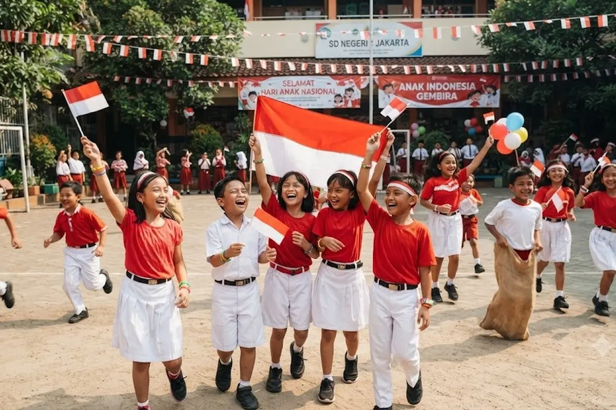 Kegiatan Hari Anak Nasional (AI Generated)