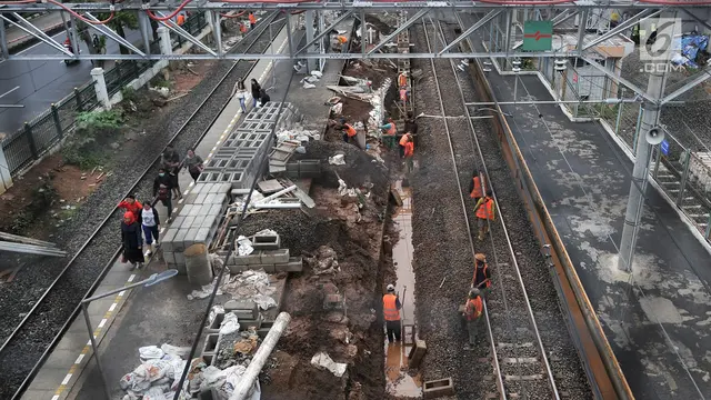 Progres Pembangunan Stasiun Penunjang Jalur Kereta DDT Manggarai - Cikarang