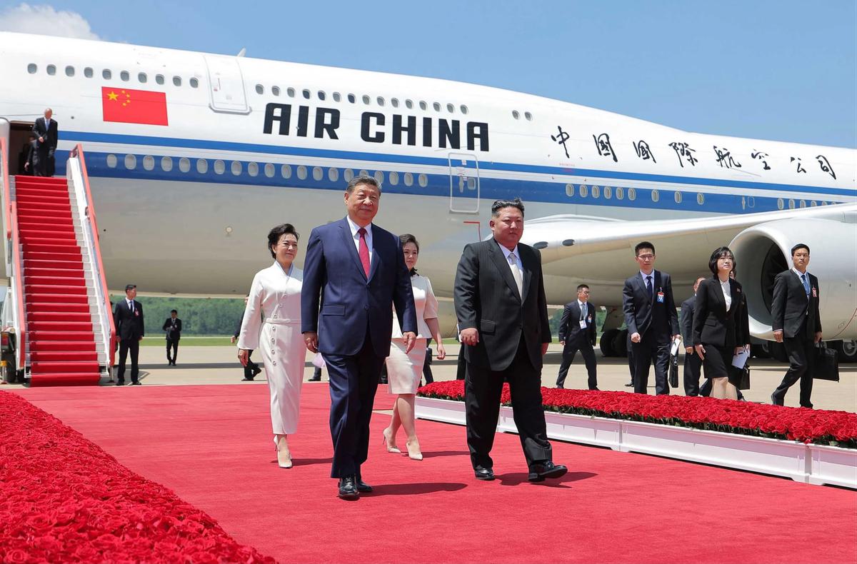 FOTO: Pyongyang Sambut Kunjungan Presiden Xi Jinping Setelah Tujuh Tahun