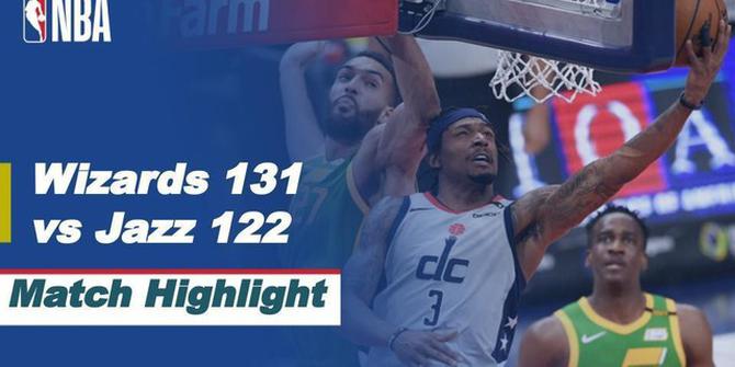 VIDEO: Highlights NBA, Washington Wizards Raih Kemenangan atas Utah Jazz 131-122