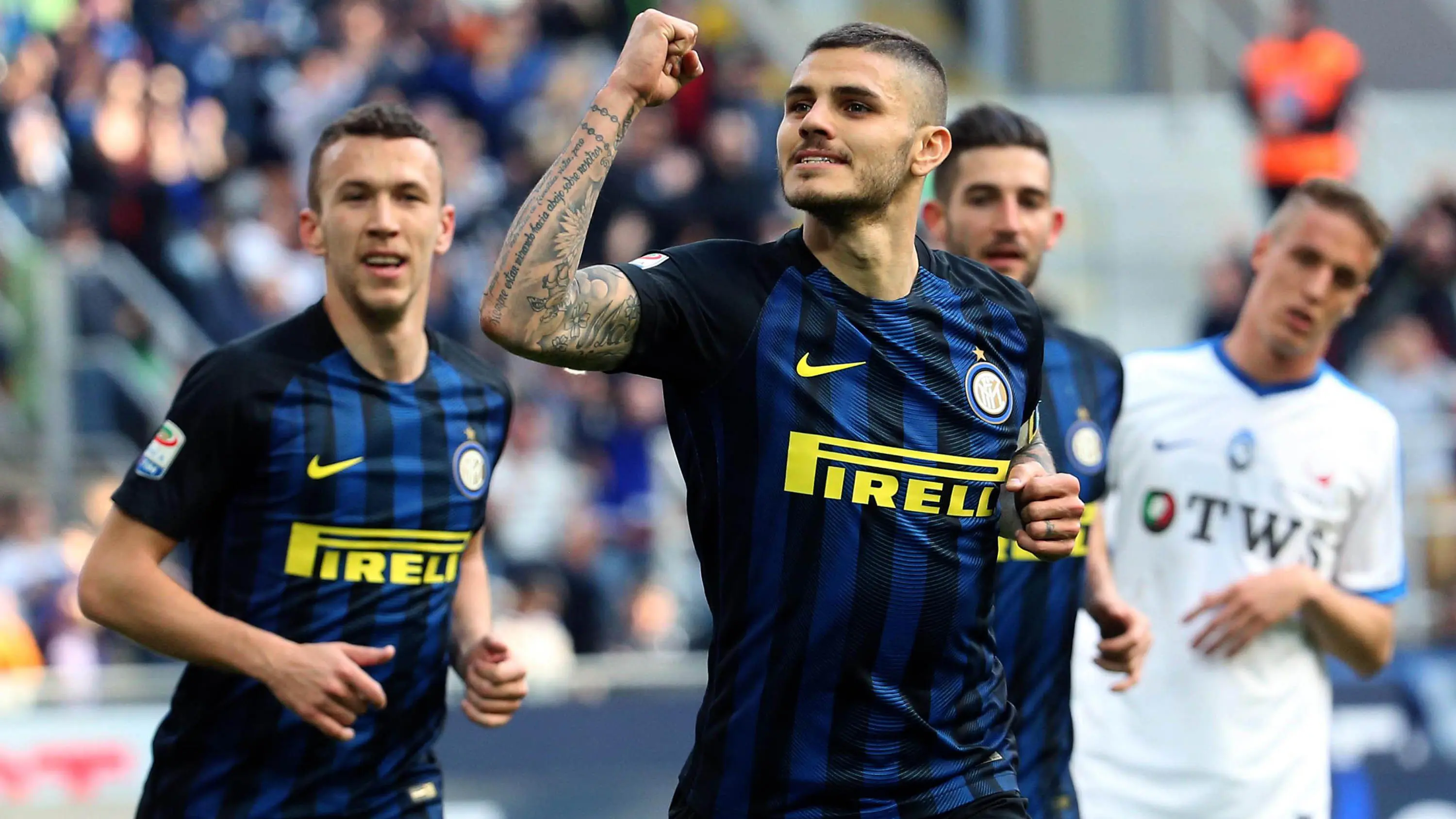 Inter Milan terakhir kali meraih kemenangan Serie A pada 12 Maret 2017. Ketika itu mereka mencukur Atalanta 7-1 dengan striker Mauro Icardi mencetak hattrick. (EPA/Matteo Bazzi)