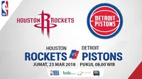 Saksikan Live Streaming O Channel: Houston Rockets Vs Detroit Pistons