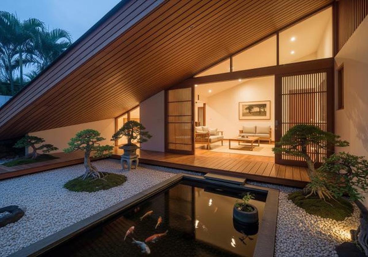 7 Desain Rumah Japandi Atap Landai Paling Populer Tahun Ini, Estetik dan Fungsional