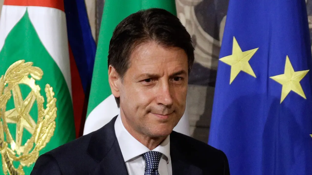 Perdana Menteri Italia Giuseppe Conte (AP/Gregoria Borgia)