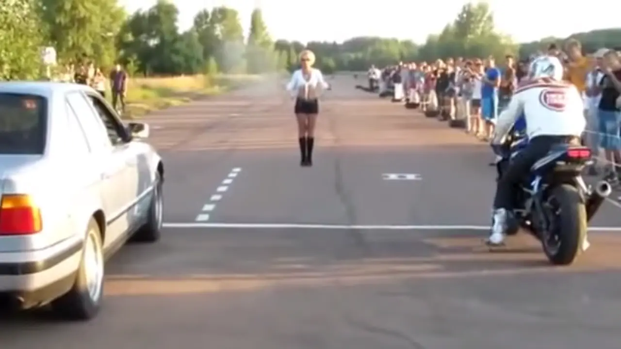 Niat Drag race, Motor Ini Gagal Start hingga Terjungkal