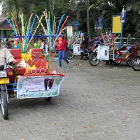 Betor pun dihias untuk meramaikan parade pawai pernikahan Kahiyang Ayu dan Bobby Nasution. (Deki Prayoga/Bintang.com)