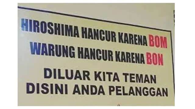 Tulisan Kocak di Kantin Kejujuran Ini Bikin Senyum-Senyum