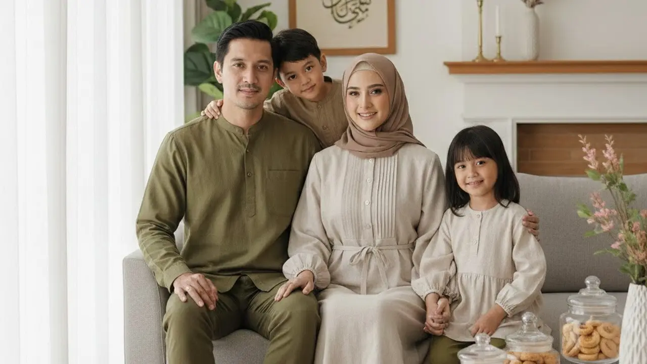 Ide Baju Lebaran Couple Satu Keluarga