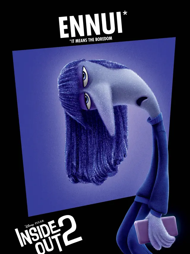 Ennui, karakter baru di Inside Out 2. [Foto: Disney]