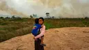 Kebakaran hutan dan lahan gambut merupakan masalah tahunan di Indonesia dan sering kali menjadi penyebab ketegangan dengan negara-negara tetangga. (Al ZULKIFLI/AFP)