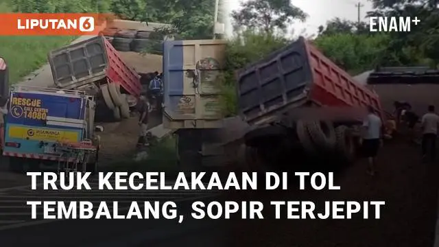 VIDEO: Truk Alami Kecelakaan Di Tol Tembalang, Sopir Dan Kenek Terjepit
