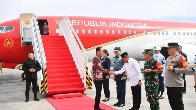 Jokowi Tiba di Bandara Kualanamu
