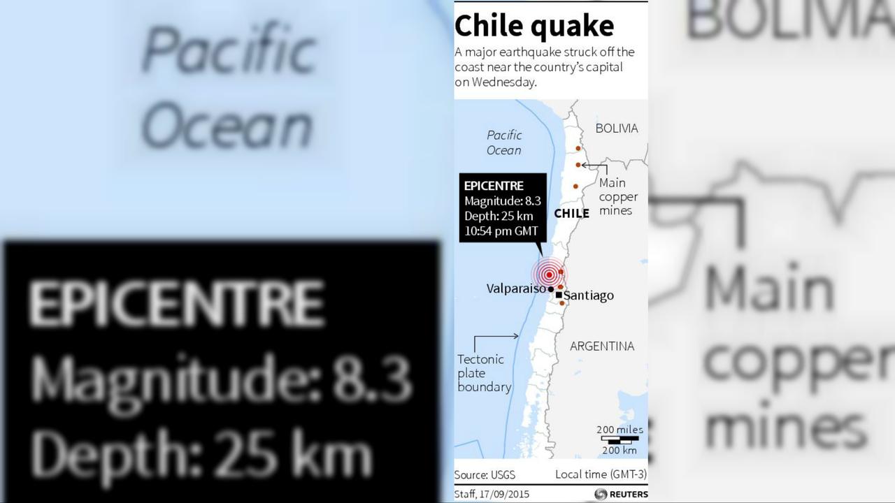 2 Tewas di Gempa Chile, 10 Luka-luka