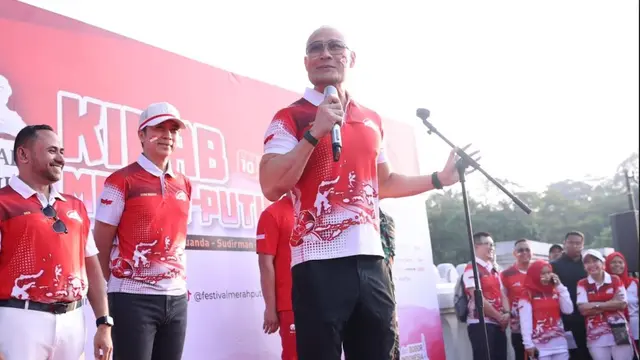 Deddy Corbuzier Menghadiri Kirab Merah Putih di Kota Bogor